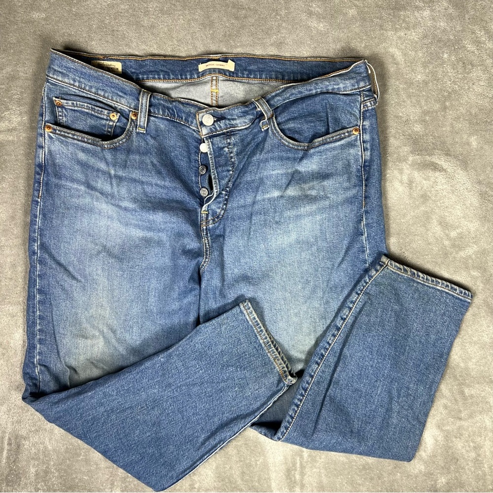 Levi's Jeans Womens 18W Wedgie Skinny Button Fly High Waisted Grunge Denim - Picture 4 of 12
